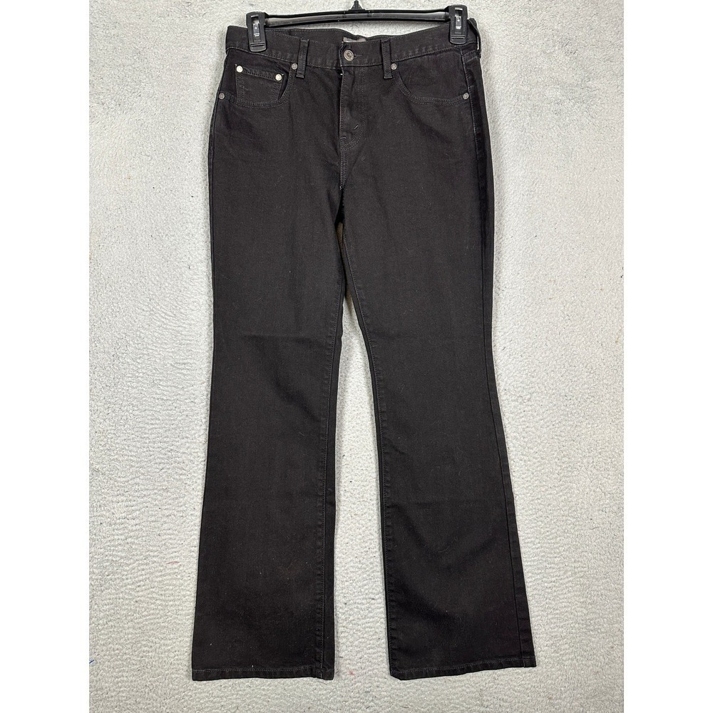 Levis Jeans Womens 10M 30X32 Black Bootcut Stretch 5 Pocket Gray Tab Casual EUC